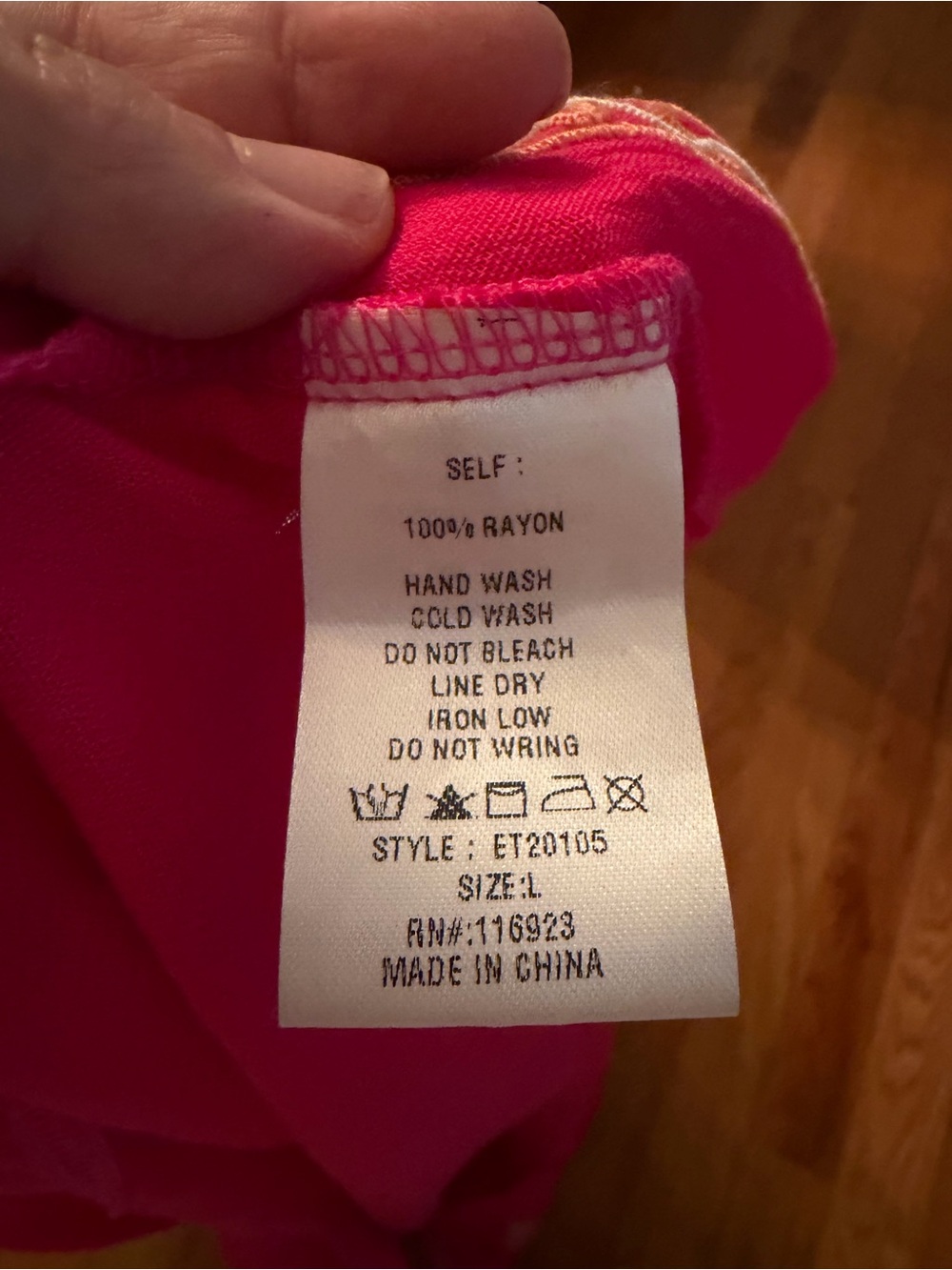 easel “Bianca” Pink Embroidered V-Neck Peasant Tunic NWT - Picture 11 of 11